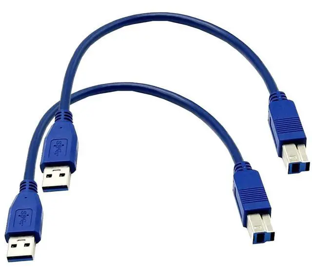 Main image of Seadream USB3.0 Printer Cable; 2Pack 1 ft / 30cm SuperSpeed USB 3.0 Type A Male to Type B Male Cable;USB 3.0 A to B Male to Male Cable;