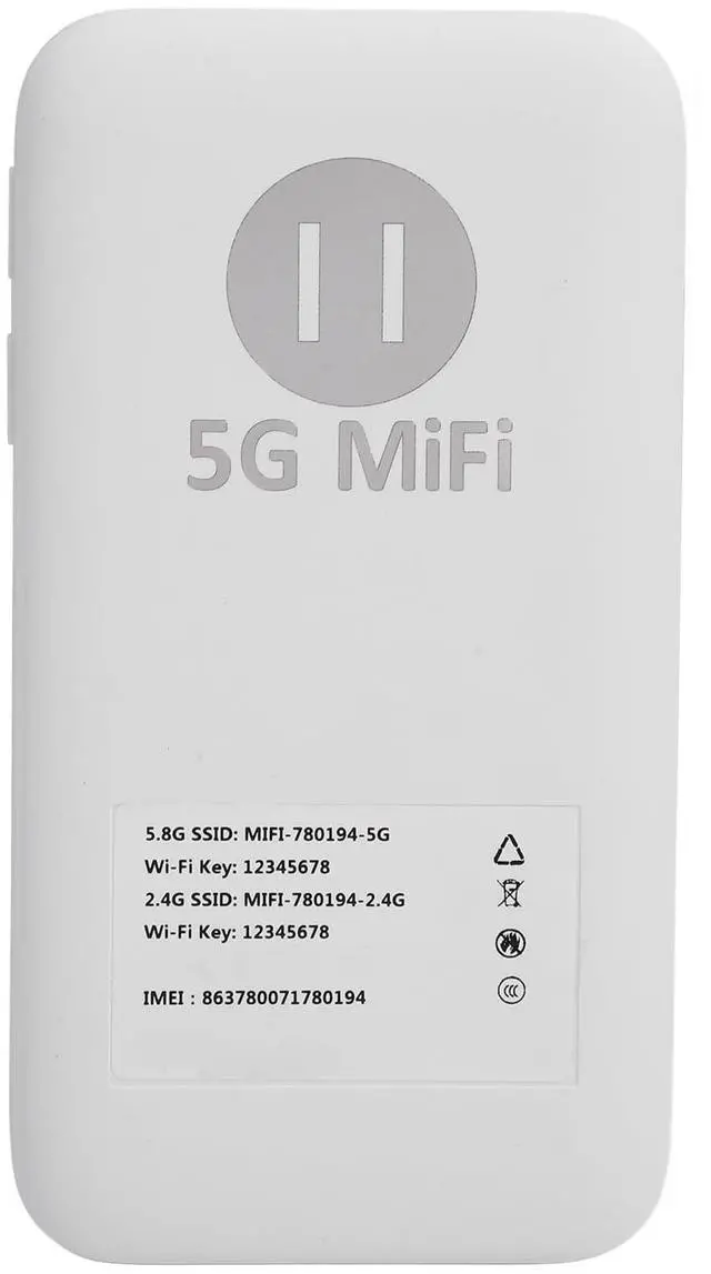 Alt view image 5 of 5 - 5G Mobile Hotspot for Travel, 5G 6 Mobile Hotspot Router with Sim Card Slot, Support 16 Devices, 6100mAh Portable Device for Phone Tablet