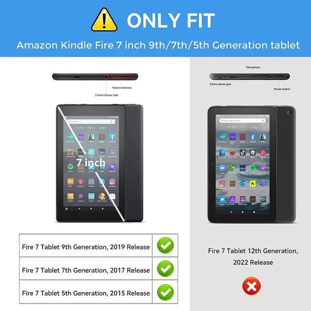 Alt view image 2 of 5 - SIMPLEWAY Kids Case for Fire 7 Tablet 9th/7th/5th Generation 2019/2017/2015 Release, Light Weight Shock Proof Protective Cover with Handle Stand Case Purple