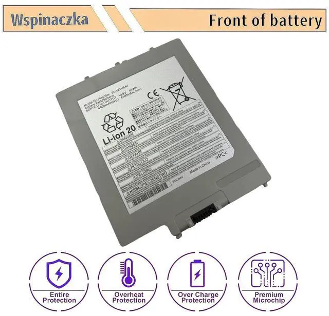 Alt view image 4 of 5 - Aluo FZ-VZSU84U Battery New Compatable with Panasonic Toughpad FZ-G1 Series FZ-VZSU84R FZ-VZSU84UR FZ-VZSU84A2U FZ-VZSU84A2K FZ-VZSU84A2R FZ-VZSU84AK FZ-VZSU84AR FZ-VZSU84AU FZ-VZSU84K FZ-VZSU89U
