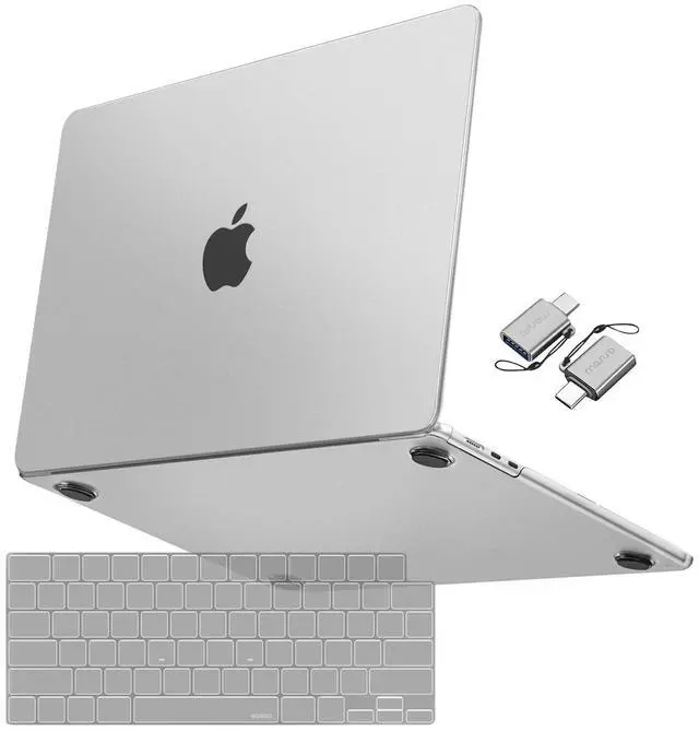Main image of MOSISO Compatible with MacBook Air 15 inch Case 2025 2024 2023 Release M4 A3241 M3 A3114 M2 A2941, Ultra-Thin Natural Original Color Plastic Hard Shell Case & Keyboard Cover & Type C, Frost Clear