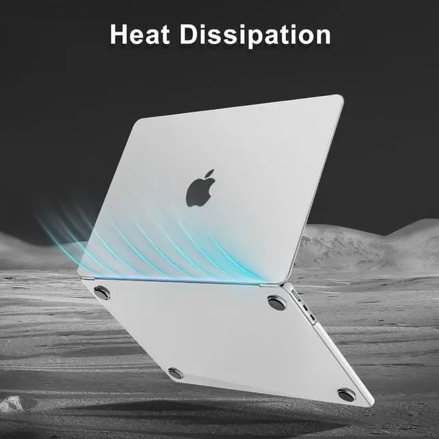 Alt view image 3 of 5 - MOSISO Compatible with MacBook Air 15 inch Case 2025 2024 2023 Release M4 A3241 M3 A3114 M2 A2941, Ultra-Thin Natural Original Color Plastic Hard Shell Case & Keyboard Cover & Type C, Frost Clear