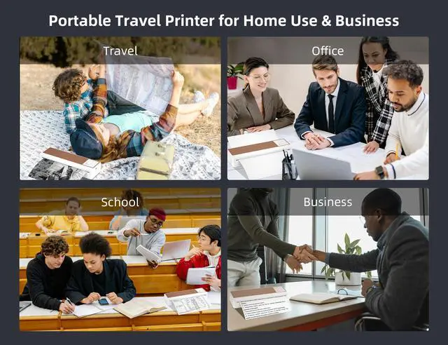 Alt view image 5 of 5 - BORN4SHIP Portable Printer Wireless for Travel, Thermal Printer 8.5 x 11 for US Letter, Compatible with iOS, Android, Laptop for Business, School