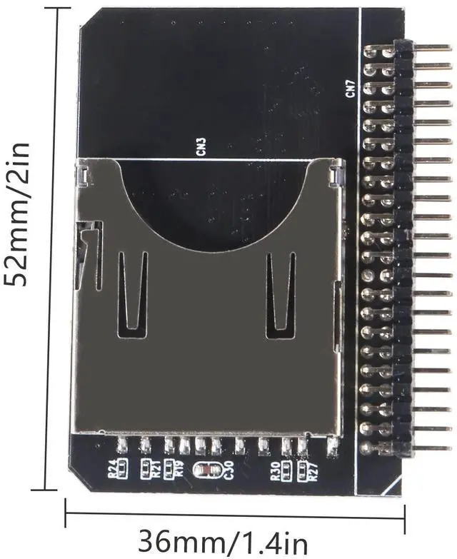 Alt view image 3 of 5 - AITIAO 2Pcs SD Card to 2.5 Inch IDE Adapter, Memory Card Converter, TF to IDE 44Pin Male Adapter, Laptop HDD for DOS/Linux/Windows 98SE, Me, 2000, XP and Vista