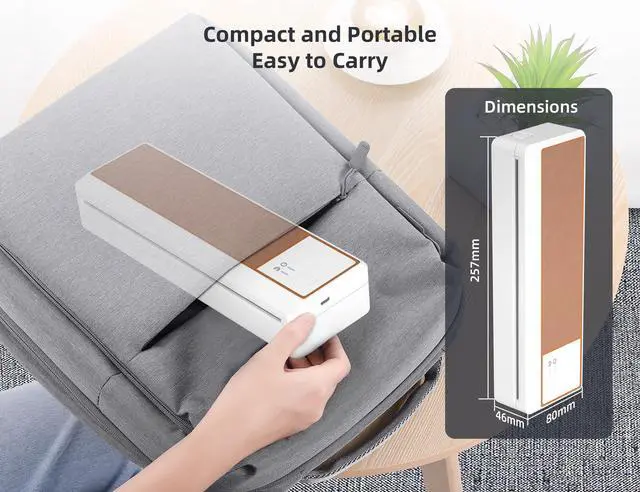 Alt view image 2 of 5 - BORN4SHIP Portable Printer Wireless for Travel, Thermal Printer 8.5 x 11 for US Letter, Compatible with iOS, Android, Laptop for Business, School