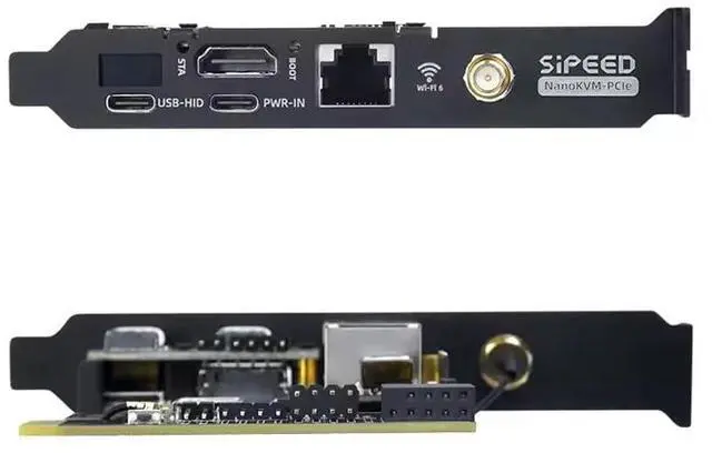 Alt view image 5 of 5 - Sipeed NanoKVM-PCIe IP-KVM Remote Control Operations Maintenance Server, DDR3 RISC-V Linux Development Board, 1TOPS NPU 1GHz SG2002 RISC-V CPU, HDMI PCIe 100M Network Port (NanoKVM-PCIe ETH+WiFi+PoE)