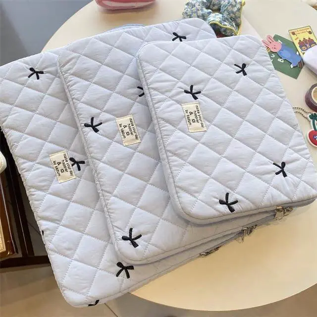 Alt view image 4 of 5 - Attria Cute Bow Graphic Carrying Laptop Bag Y2K Preppy Laptop Sleeve Case Bag Kawaii Pad Computer Protect Case Pouch (11 inch,White)