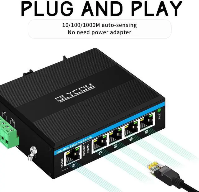 Alt view image 3 of 5 - PoE Extender 4-Port Full Gigabit Ethernet PoE Repeater Splitter with 48V 90W PoE++ in and 4 PoE af/at Out IEEE802.3af/at/bt for Outdoor Use No Need Power Adapter