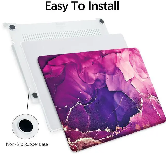 Alt view image 4 of 4 - Berkin Arts for MacBook Air 15 inch Case 2025 2024 2023 Release M4 A3241 M3 A3114 M2 A2941 with Display & Touch ID with Keyboard Cover & Screen Protector Cloisonnism Purple Multicolor Modern