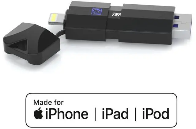 Alt view image 2 of 5 - TEKISM MFi Certified 128GB Photo Stick for iPhone Flash Drive,USB Memory Stick Thumb Drives High Speed USB Stick External Storage Compatible with iPhone/iPad/iPod/PC