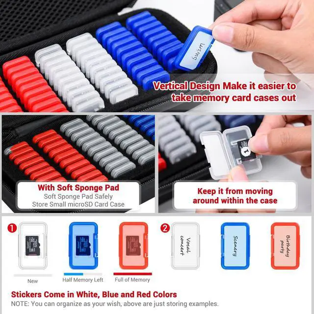 Alt view image 3 of 5 - 1 + 1 Memory Card CaseEVA Style with Pop Up Style Memory Card Case