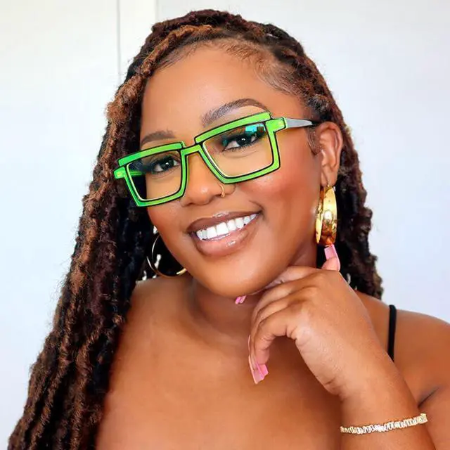 Alt view image 4 of 5 - Zeelool Rectangle Glasses Stylish Eyewear for Women Blue Light Blocking Glasses Anti Eyestrain Glasses ZJGP094654-08 Green