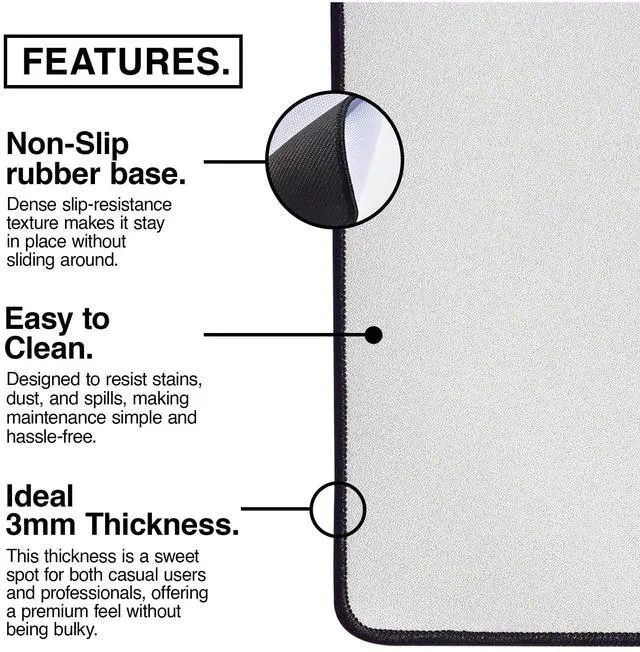 Alt view image 3 of 5 - MPCO. Manga Motors Large Gaming Desk Pad - 36" x 17" Aeroglyde Fabric Tetsus Desk Mats - Non-Slip, Washable, Smooth Glide for Precision Gaming & Work