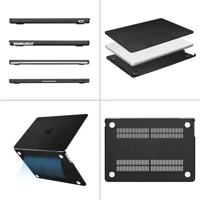 Alt view image 5 of 5 - MOSISO Compatible with MacBook Air 13 inch Case 2025 2024 2023 2022 M4 A3240 M3 A3113 M2 A2681, Plastic Hard Shell&Keyboard Cover&Screen Film&Type C for MacBook Air 13.6 inch Case, Black