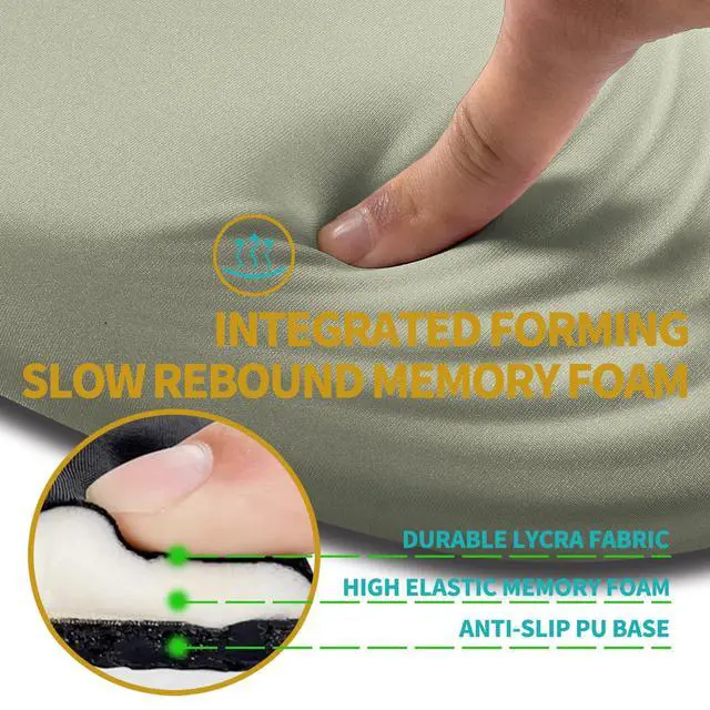 Alt view image 2 of 5 - Hokafenle Ergonomic Mouse Pad Wrist Support with Stepped-Wedge Design, Wrist Rest Pain Relief Mousepad Filled with Memory Foam, Carpal Tunnel Mousepad for Wireless Mouse(12x8 inch,Beige)