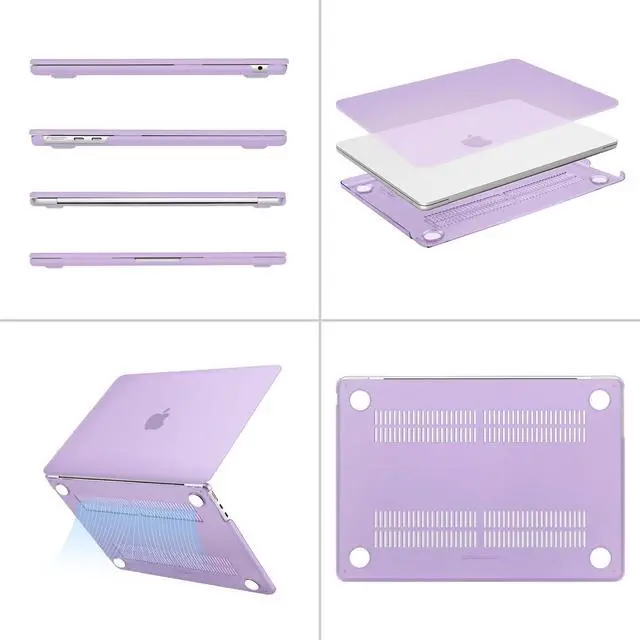 Alt view image 5 of 5 - MOSISO Compatible with MacBook Air 13 inch Case 2025 2024 2023 2022 M4 A3240 M3 A3113 M2 A2681, Plastic Hard Shell&Keyboard Cover&Screen Film&Type C for MacBook Air 13.6 inch Case, Purple