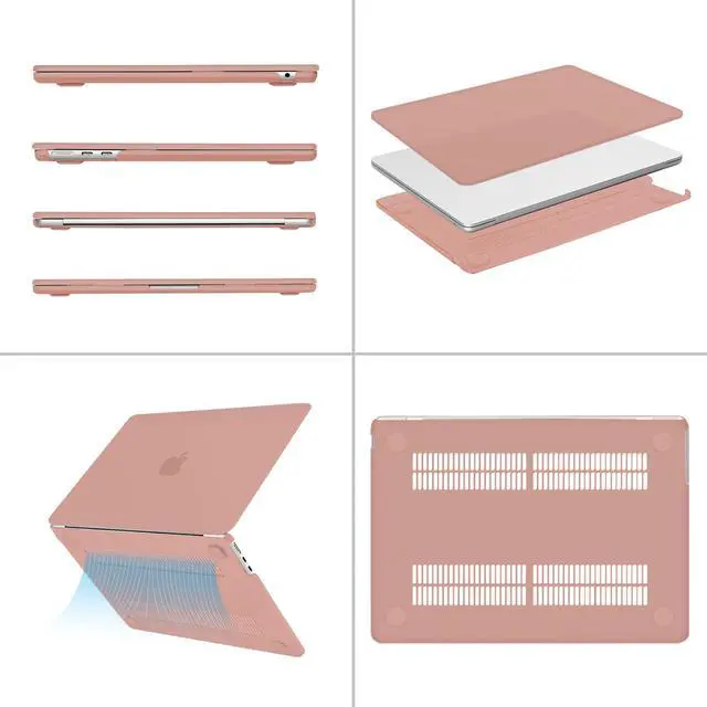 Alt view image 5 of 5 - MOSISO Compatible with MacBook Air 13 inch Case 2025 2024 2023 2022 Release M4 A3240 M3 A3113 M2 A2681, Protective Plastic Hard Shell Cover Compatible with MacBook Air 13.6 inch Case, Salmon Pink