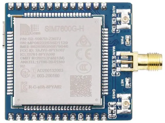 Main image of Waveshare SIM7600G-H 4G Communication Module, Multi-Band Support, Compatible with 4G/3G/2G, with GNSS Positioning-Pre-soldered Version