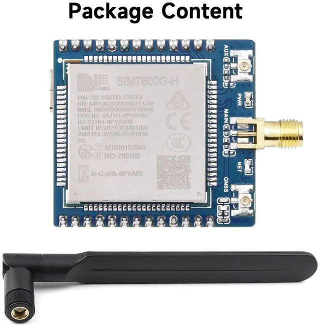 Alt view image 2 of 5 - Waveshare SIM7600G-H 4G Communication Module, Multi-Band Support, Compatible with 4G/3G/2G, with GNSS Positioning-Pre-soldered Version