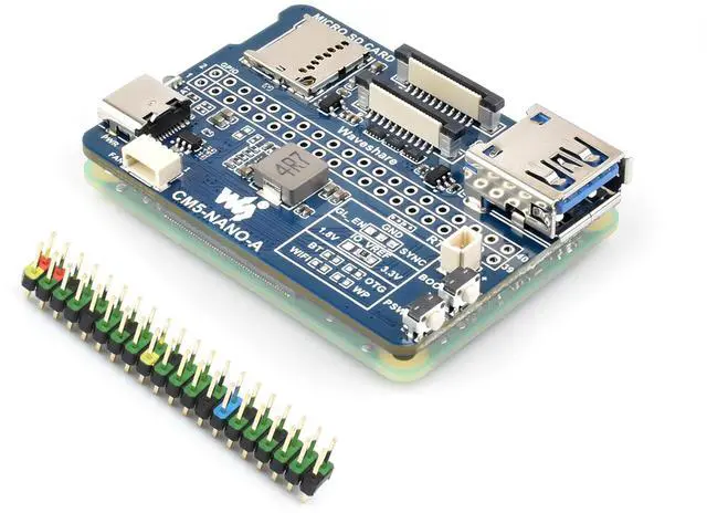 Main image of Mini Nano Base Board for Compute Module 5 Lite/eMMC, Same Size As CM5 Compact Size and Fully Functional, with Multiple Peripheral Interfaces-40PIN GPIO, USB 3.2 Gen1 Type-A, Fan Header,etc