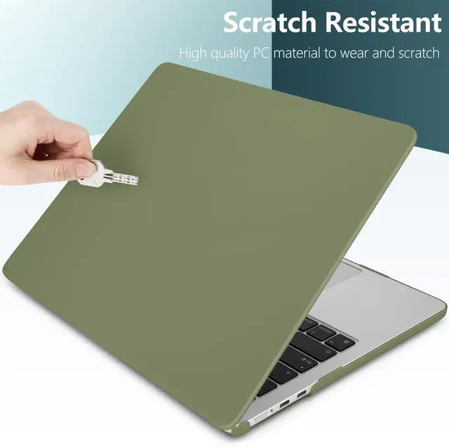 Alt view image 4 of 5 - TWOLSKOO Compatible with M4 MacBook Air 15 inch Case 2025-2023 Release M4 A3241 M3 A3114 M2 A2941, Plastic Hard Shell&Screen Protector&Keyboard Cover&Trackpad Film&Type C Adapter, Avocado Green