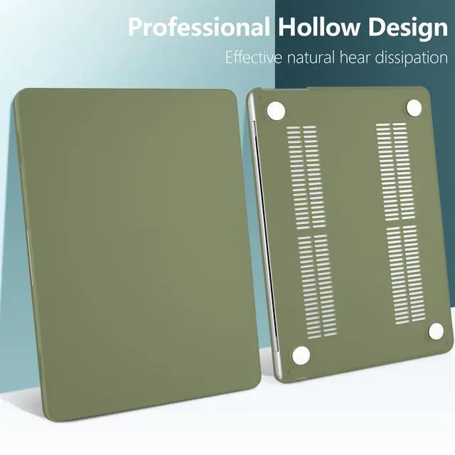 Alt view image 5 of 5 - TWOLSKOO Compatible with M4 MacBook Air 15 inch Case 2025-2023 Release M4 A3241 M3 A3114 M2 A2941, Plastic Hard Shell&Screen Protector&Keyboard Cover&Trackpad Film&Type C Adapter, Avocado Green