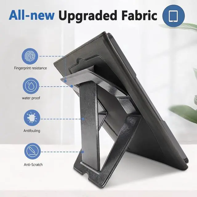 Alt view image 3 of 5 - E NET-CASE Case for Kindle Scribe 10.2 inch 2024 & 2022 Released, Multi-Viewing 360 Degree Rotating Cover with Stand, Auto Sleep/Wake with Pen Holder, (Black)