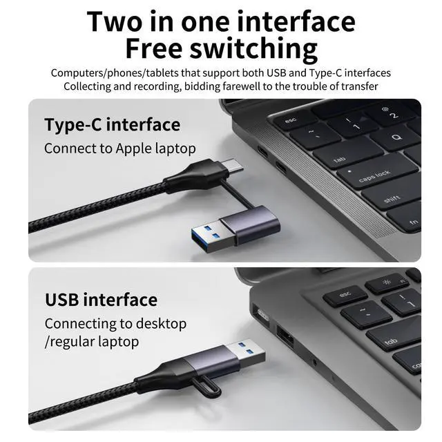 Alt view image 5 of 5 - USB-C Hub with SD/TF Card Reader, 3 USB Ports (USB 3.0 & USB 2.0) - Compatible with Laptops, MacBook, Surface, Tablets
