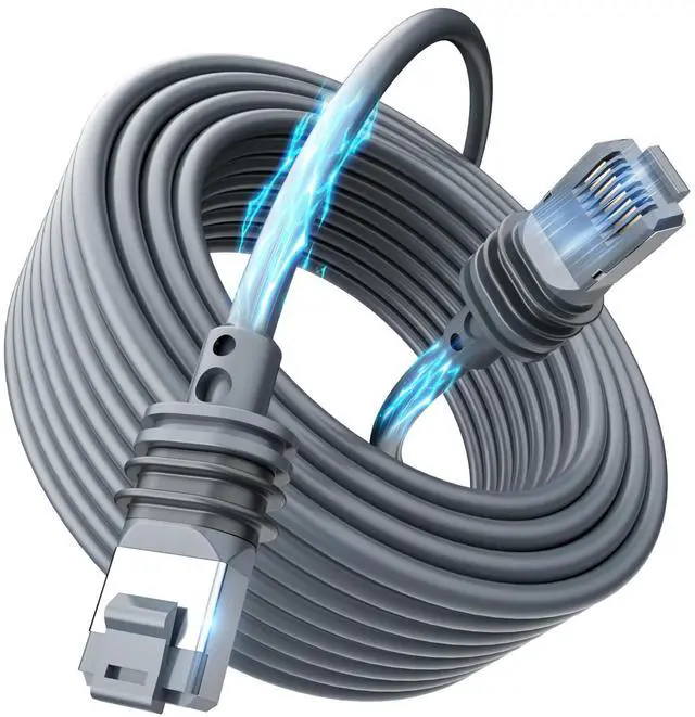 Main image of FlenKn Starlink Gen 3 Cable 75FT, Waterproof & Durable Ethernet Extension Cable for Starlink Standard V3 Rectangular Satellite, Replacement Cord for Router, Indoor/Outdoor Use, Gray