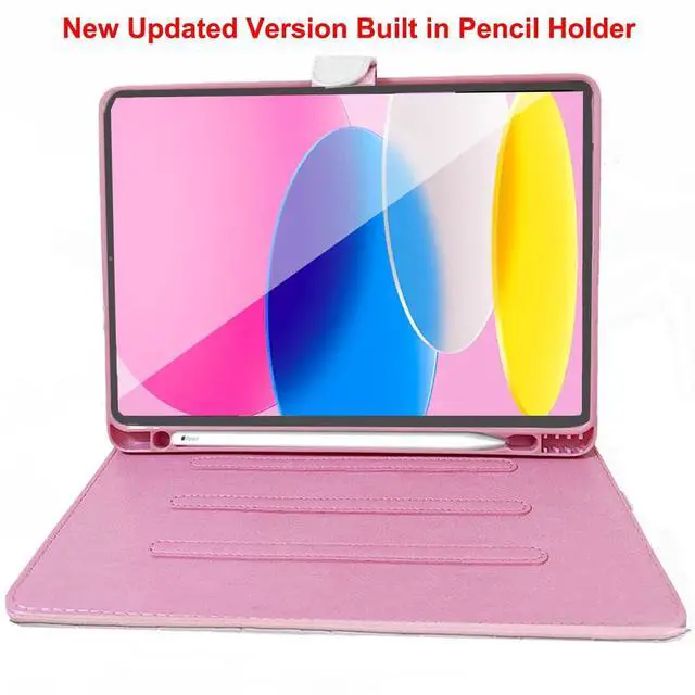 Alt view image 2 of 5 - Changjia for iPad 9.7Inch 6th/5th Generation 2018/2017 Case,iPad air 2/Air with Pencil Holder,Cute Crown Girly Diamond Elegant PU Leather Smart Auto Sleep/Wake Stand Protective Case for iPad 9.7,White