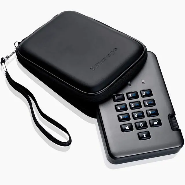 Alt view image 3 of 5 - iStorage diskAshur PRO2 HDD 2TB | Secure Portable Hard Drive | FIPS Level 3 certified | Password Protected | Dust/Water-Resistant | Hardware encryption