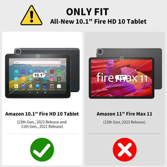 Alt view image 2 of 5 - VORI Case for All-New Amazon Fire HD 10 Tablet and Fire HD 10 Plus (13th/11th Generation 2023/2021 Release), Slim Folding Stand Folio Cover with Hand Strap for Fire 10.1 Inch, Peony