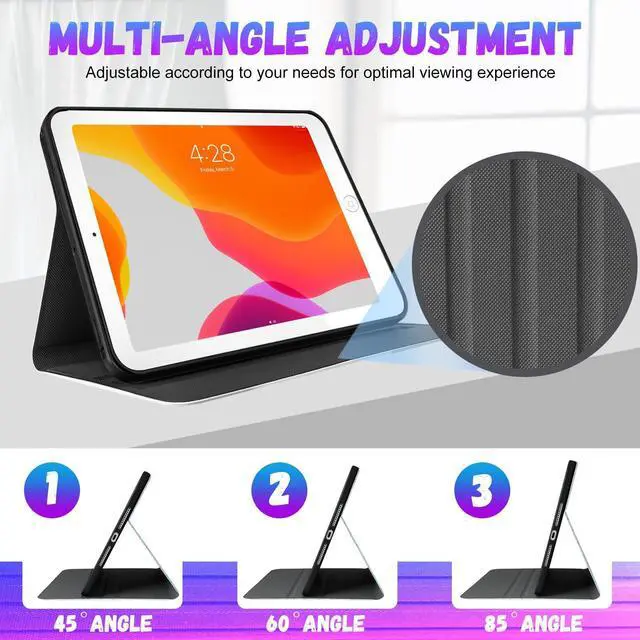 Alt view image 3 of 5 - Uppuppy for iPad 5th/6th Gen Case, for Apple iPad Air 1st/2nd Gen, for iPad Pro 9.7 Inch Case Cute Kids Boys Women Teen Girls Kawaii Paw Print Design Folio Cover for Apple iPad 5/6, Air 1/2, Pro 9.7