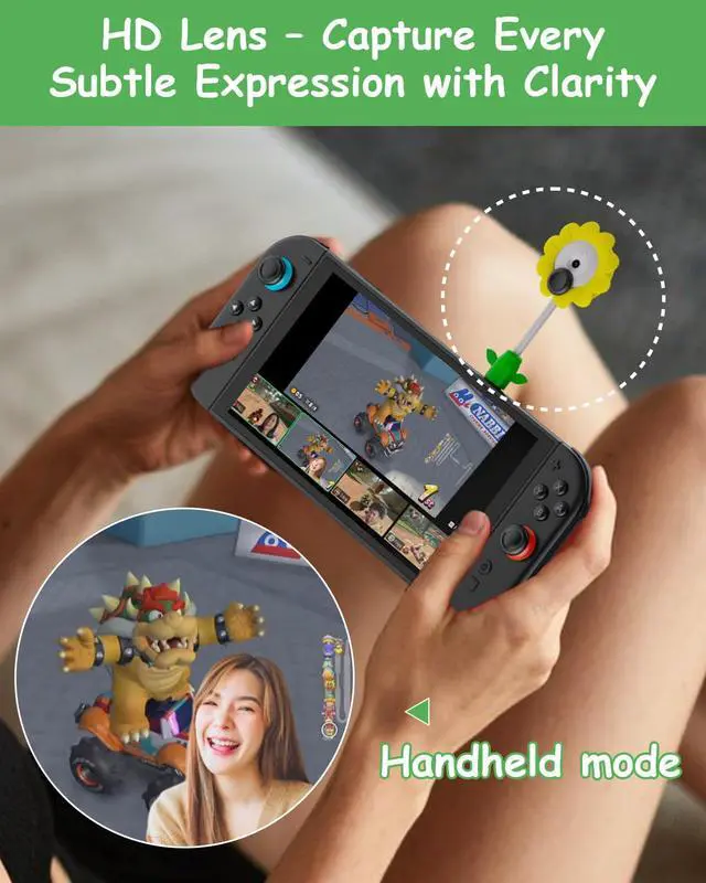 Alt view image 2 of 5 - Camera for Nintenndo Switch 2,Interactive Camera for Switch 2, with Privacy Slide Cover, Lightweight and Detachable, Plug and Play, Zero delay USB-C Port