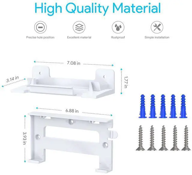 Alt view image 2 of 5 - MSAFF Starlink Gen 3 Router Mount + StarLink V3 Power Supply Brackets Holder + 1-Inch Wall Bushing for Starlink Dishy Ethernet Cable
