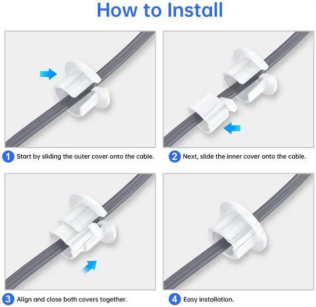 Alt view image 5 of 5 - MSAFF Starlink Gen 3 Router Mount + StarLink V3 Power Supply Brackets Holder + 1-Inch Wall Bushing for Starlink Dishy Ethernet Cable