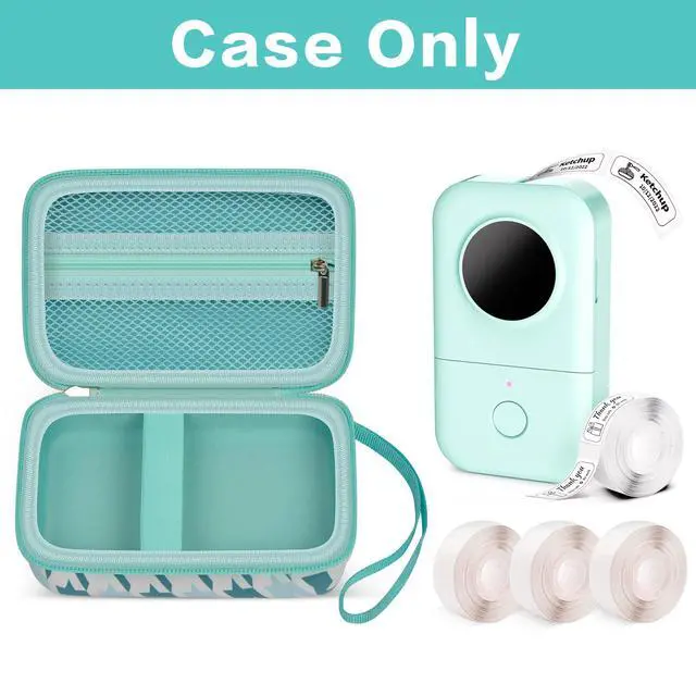 Alt view image 4 of 5 - Case Compatible with Phomemo D30 D35 M02/ M02S for NELKO Label Maker, for NIIMBOT for JADENS for Memoking for SUPVAN Labeler Sticker Storage Holder Tape Paper Roll & USB Cable (Box Only)