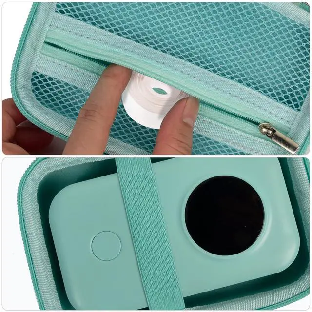 Alt view image 3 of 5 - Case Compatible with Phomemo D30 D35 M02/ M02S for NELKO Label Maker, for NIIMBOT for JADENS for Memoking for SUPVAN Labeler Sticker Storage Holder Tape Paper Roll & USB Cable (Box Only)