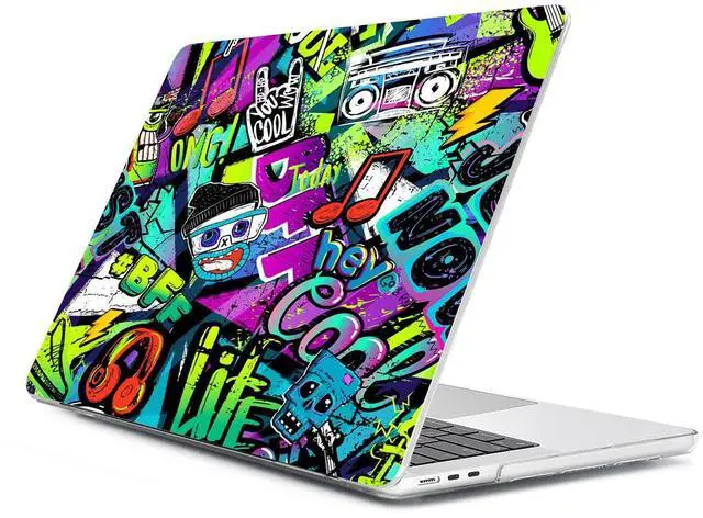 Alt view image 3 of 5 - HOHAIYOO Compatible with MacBook Air 15 inch Case 2025 2024 2023 Release M4 A3241 M3 A3114 M2 A2941 with Liquid Retina Display, Hard Shell+Keyboard Cover+Screen Protector+Webcam Cover, Cool Graffiti