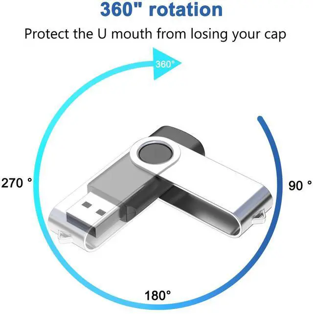 Alt view image 3 of 5 - 16GB Flash Drive, SRVR USB 16 GB Flash Drive 10 Pack, 16 Gig Thumb Drive with Lanyards Metal Swivel 16GB USB Memory Stick Pen Drive with LED Indicator(10 Black)
