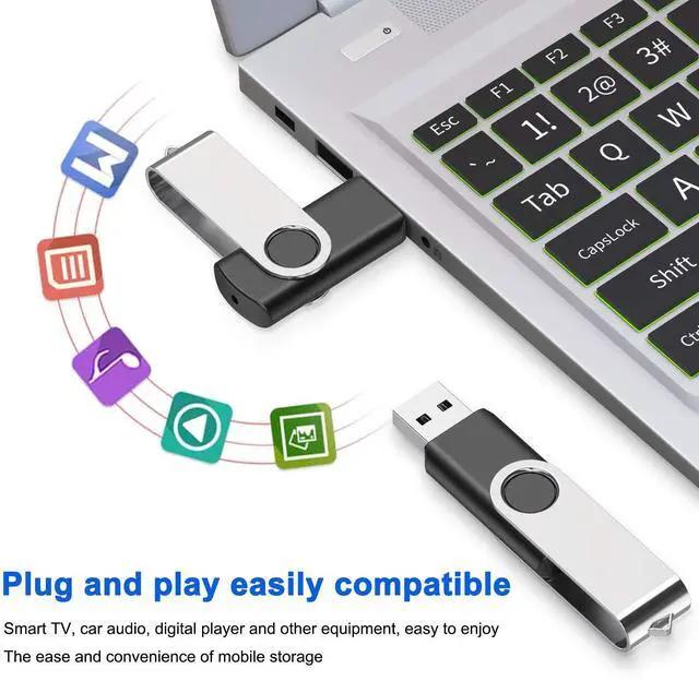 Alt view image 4 of 5 - 16GB Flash Drive, SRVR USB 16 GB Flash Drive 10 Pack, 16 Gig Thumb Drive with Lanyards Metal Swivel 16GB USB Memory Stick Pen Drive with LED Indicator(10 Black)