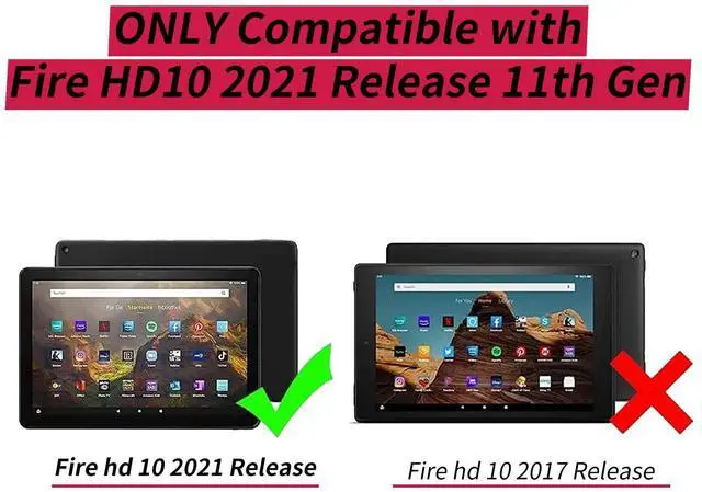 Alt view image 2 of 5 - Case for All-New Kindle Fire HD 10 & 10 Plus Tablet 11th/13th Generation 2021/2023 Lightweight Smart Case Adjustable Stand Protective Cover with Auto Wake/Sleep - Mountains