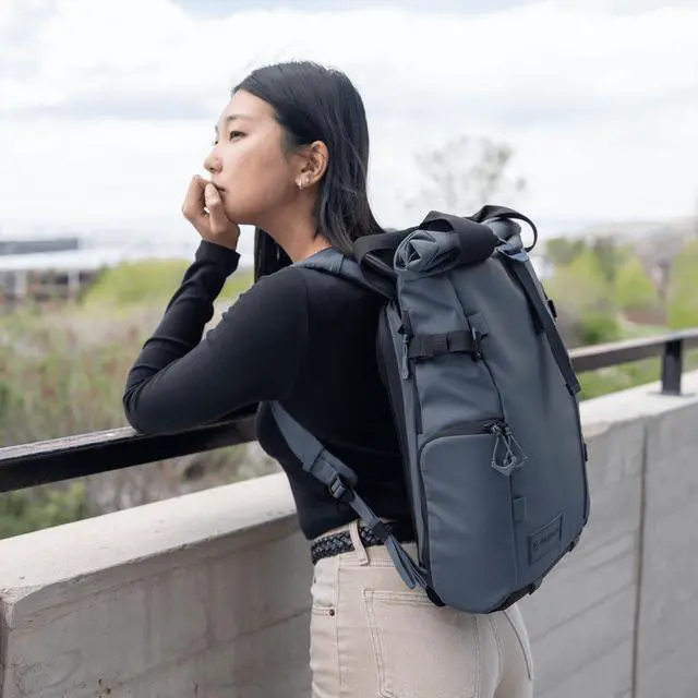 Alt view image 4 of 5 - WANDRD All New PRVKE 15L V4 Camera Backpack: Built-In Camera Cube Travel Backpack with Quick Side Access, Rolltop Expansion, Clamshell Opening, Magnetic Tote Handles