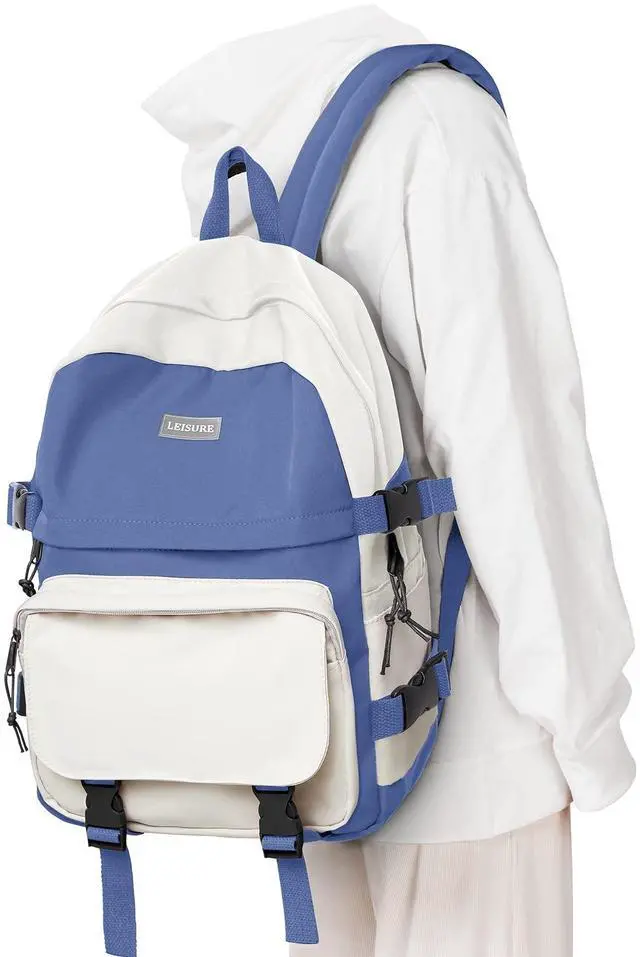 Main image of weradar Cute College Backpack for Women Men,Middle School Backpack For Teen Girls,Waterproof Travel Rucksack Casual Daypack,High School Bag For Boy,Kawaii Students(Blue)