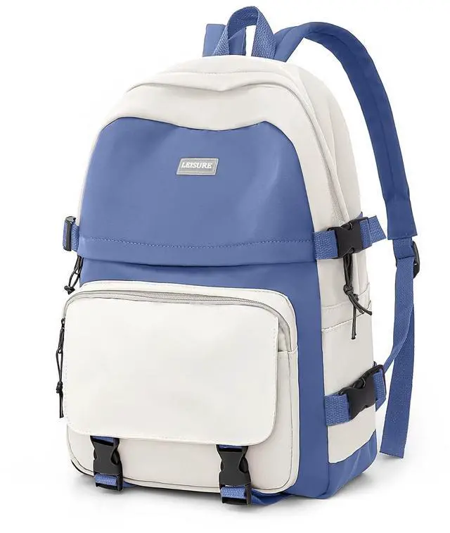 Alt view image 2 of 5 - weradar Cute College Backpack for Women Men,Middle School Backpack For Teen Girls,Waterproof Travel Rucksack Casual Daypack,High School Bag For Boy,Kawaii Students(Blue)