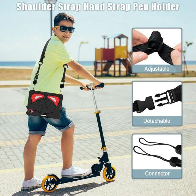 Alt view image 3 of 5 - DreamerX for iPad mini 7 Case (A17 Pro) 2024/iPad Mini 6 Kids Case 2021, iPad mini 7th/6th Generation 8.3-inch Case for Toddlers Children Boys w/Pen Holder Stand Shoulder Strap Drop Protective Cover