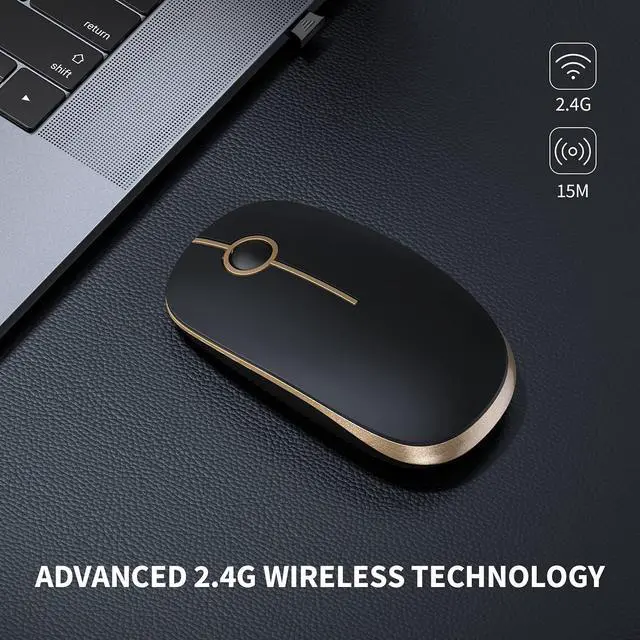 Alt view image 2 of 5 - VssoPlor Wireless Mouse, 2.4G Slim Portable Computer Mice with Nano Receiver for Notebook, PC, Laptop, Computer