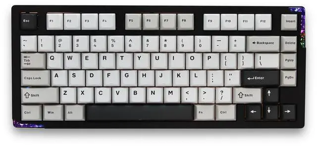 Main image of Glacier Weikav Stars75s, Wireless/Wired, Detachable USB-C, Hot Swappable, CNC Aluminum Case, RGB Lighting, Pre-Built Mechanical Keyboard (Black Anodizing, Standard Cable)