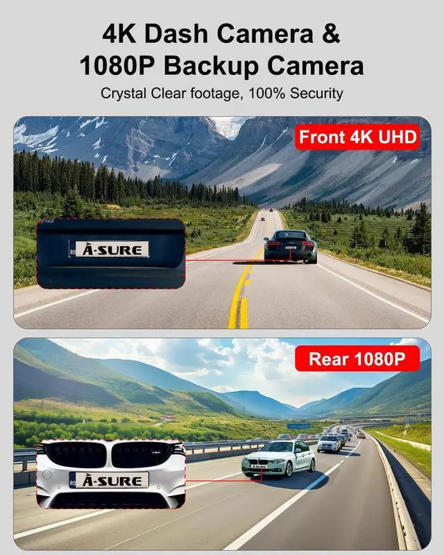 Alt view image 4 of 5 - Portable Carplay Screen for Car with 4K Dash Cam & 1080P Backup Camera - Wireless Carplay & Android Auto - 9.26" HD Touchscreen, Bluetooth, GPS Navigation, Voice Control for iPhone & Android