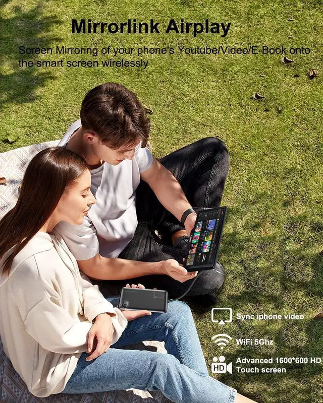 Alt view image 5 of 5 - Portable Carplay Screen for Car with 4K Dash Cam & 1080P Backup Camera - Wireless Carplay & Android Auto - 9.26" HD Touchscreen, Bluetooth, GPS Navigation, Voice Control for iPhone & Android